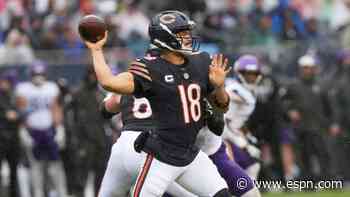 Bears QB Williams active, to start against Falcons