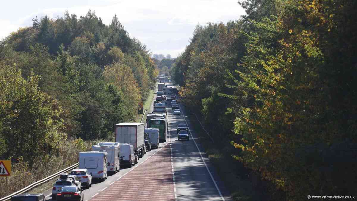 Northumberland A1 remains closed following serious collision as two people taken to Newcastle RVI