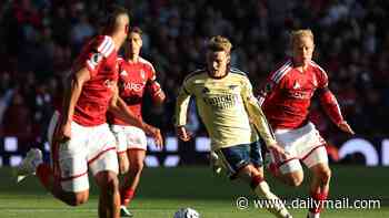 Nottingham Forest vs Arsenal - Premier League: Noni Madueke's deflected strike gives the reigning Premier League the lead with just minutes remaining at the City Ground