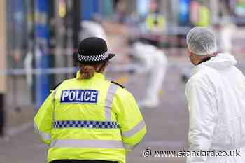 Police seek two suspects after officer shot in Nottingham city centre