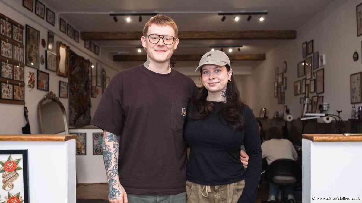 Married North East tattoo artists 'blown away' by response after opening new studio