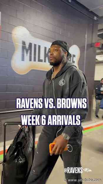 Ravens arrive for Week 6 action vs. the Cleveland Browns. #nfl #baltimoreravens #ravens