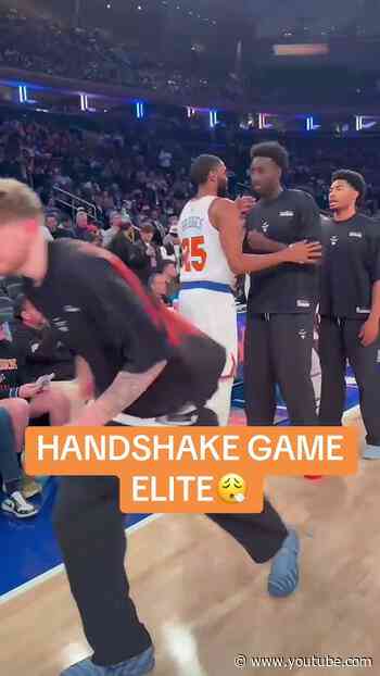 back at home for one more preseason matchup🙂‍↕️ #nba #nyknicks #handshakes #mikalbridges