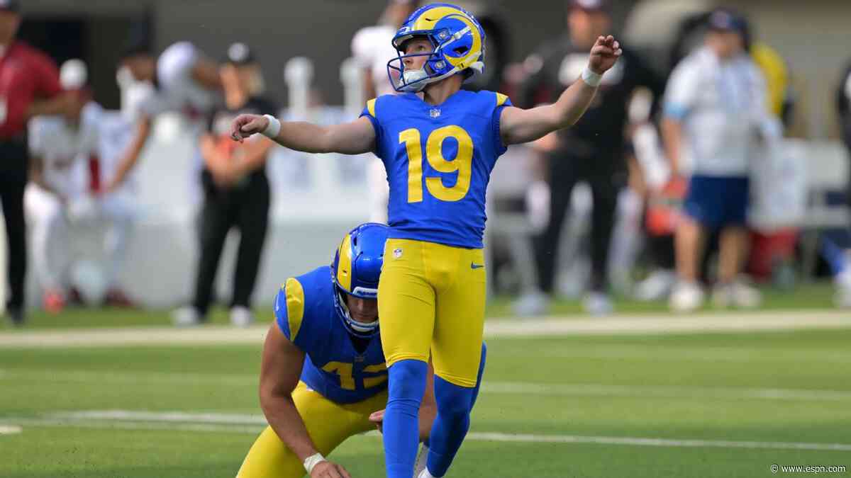 Grupe hurt in opening quarter as Rams' kicking woes continue vs. Cardinals