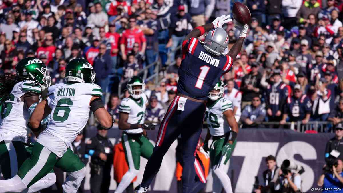 Brown has career-high 3 drops in Pats return: 'I'm much better than what I put on display'