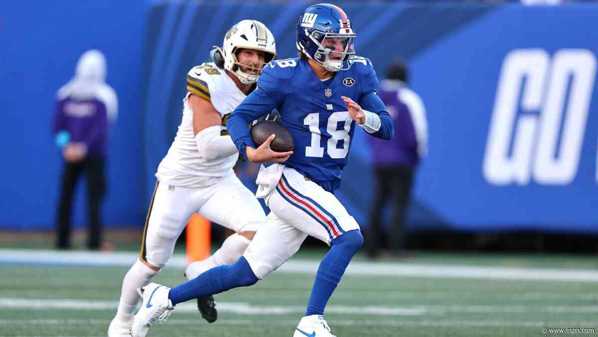 Giants' QB and RB situations left unsettled after home loss to Saints