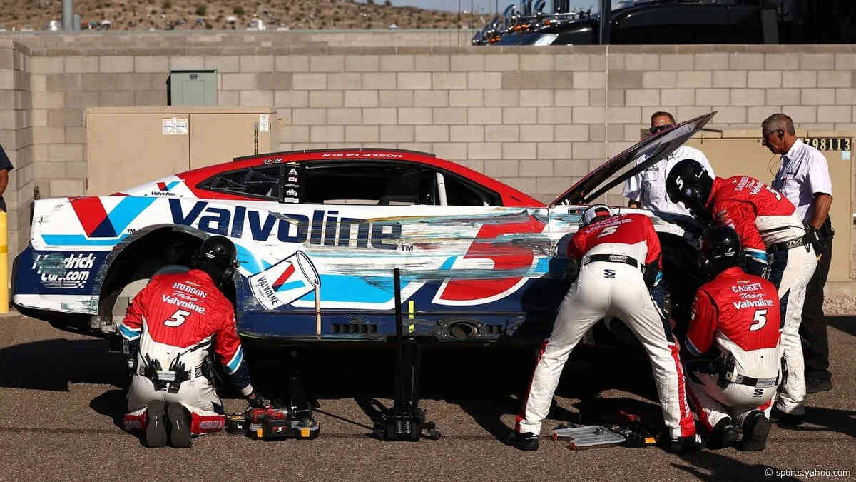 Kyle Larson reacts as points lead completely vanishes in costly Phoenix wreck