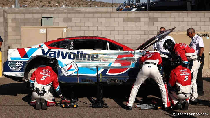 Kyle Larson reacts as points lead completely vanishes in costly Phoenix wreck
