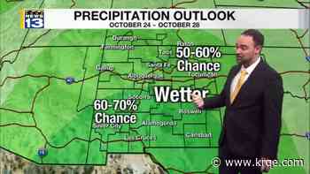 Slightly warmer temperatures and more moisture moves in this week