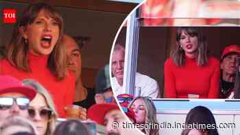 Taylor cheers for Travis at Chiefs vs Chargers game - PICS