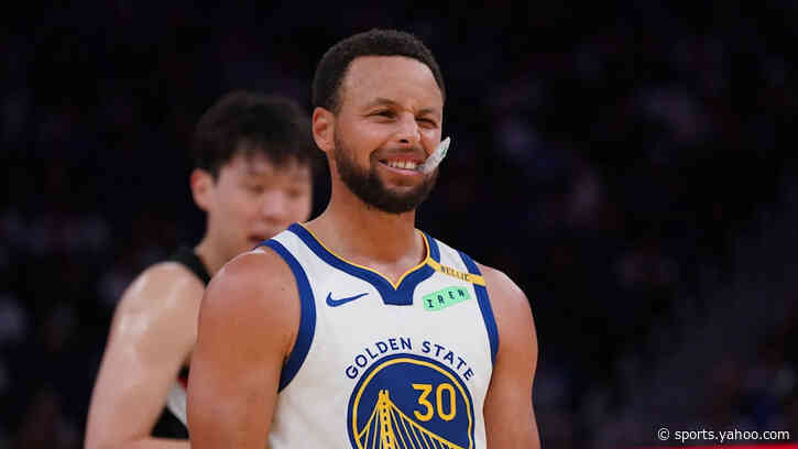 Stephen Curry limps off court at Warriors practice, Kerr says he's 'fine'