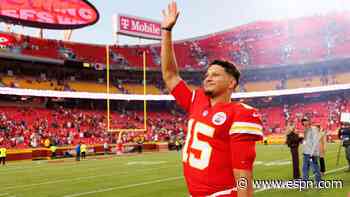 Chiefs' Mahomes matches Brady for fastest to 100 career wins