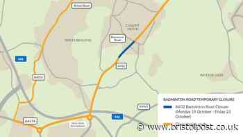 Part of main road between Bristol and Yate to close overnight this week