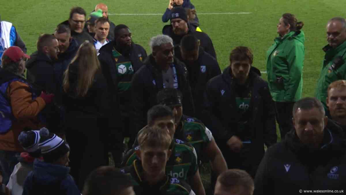 Northampton and Cardiff players ordered from field after security incident