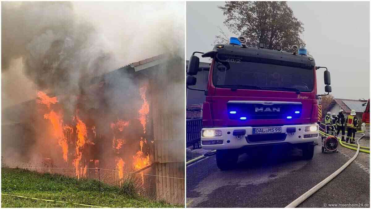 Großalarm in Bayern: Wohnhaus und Schreinerei lichterloh in Flammen – Warn-Apps schlagen an