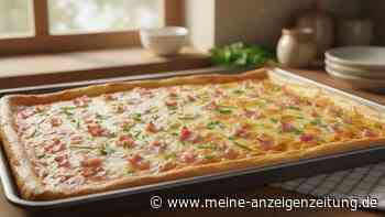 Kein Wenden, kein Stress: Herzhafter Pfannkuchen mit Schinken und Käse aus dem Ofen