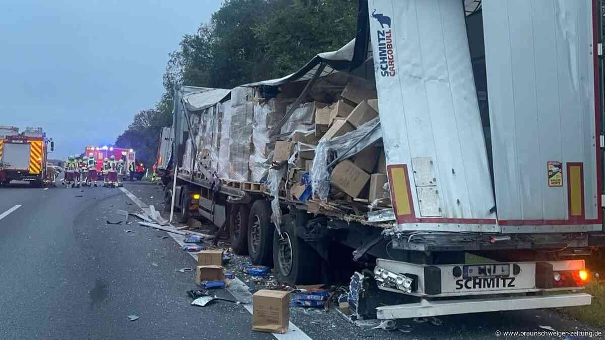 Unfall mit drei Lkws sorgt für kilometerlangen Stau auf der A2 bei Peine
