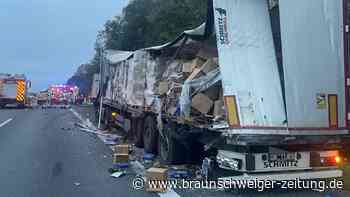 Unfall mit drei Lkws sorgt für kilometerlangen Stau auf der A2 bei Peine