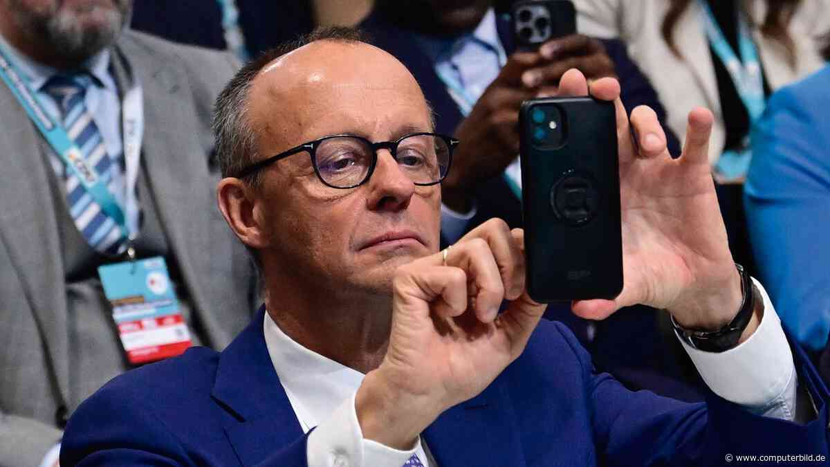 Phishing-Nachricht landet auf Smartphone von Kanzler Merz