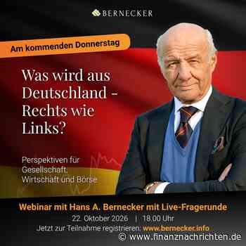 Webinar mit Hans A. Bernecker am kommenden Donnerstag (22.10.2026)