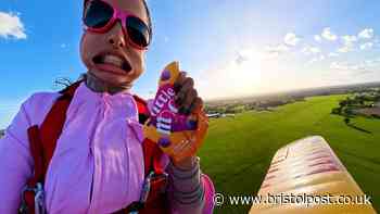 Love Island winner Amber Rose Gill eats snack 2,000ft up at 120mph