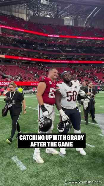 Reuniting with old friends after the game vs Chicago FOX | NFL+ #nfl #atlanta
