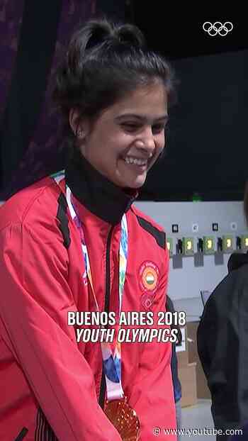 ✨ Manu Bhaker became India’s first female Youth Olympic champion at #BuenosAires2018