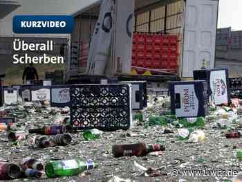 A1 bei Köln-Niehl: Stau nach verlorenen Glasflaschen
