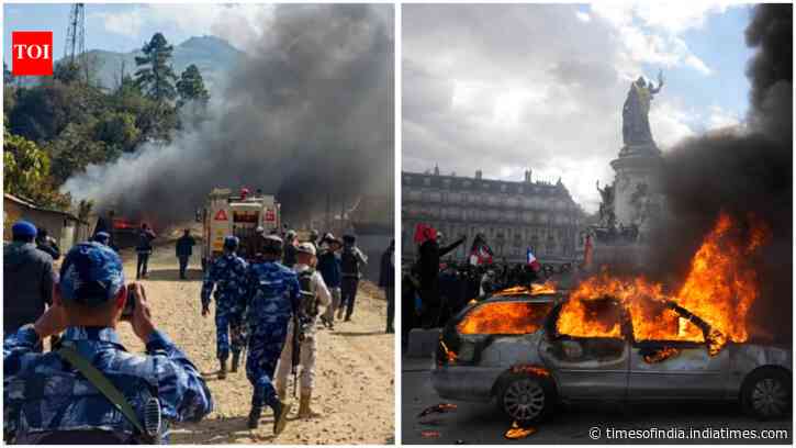 Evening news wrap: Manipur on boil again as 3 killed by militants; France PM orders curfew as protests grow &amp; more
