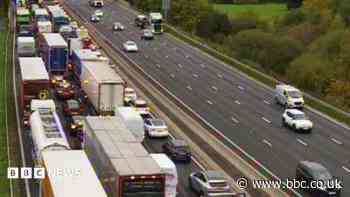 Drivers face one-hour delays after crash closes M6