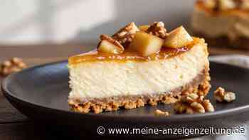 Spekulatius, Bratapfel und Zimt: Dieser cremige Cheesecake gelingt komplett ohne Backen 