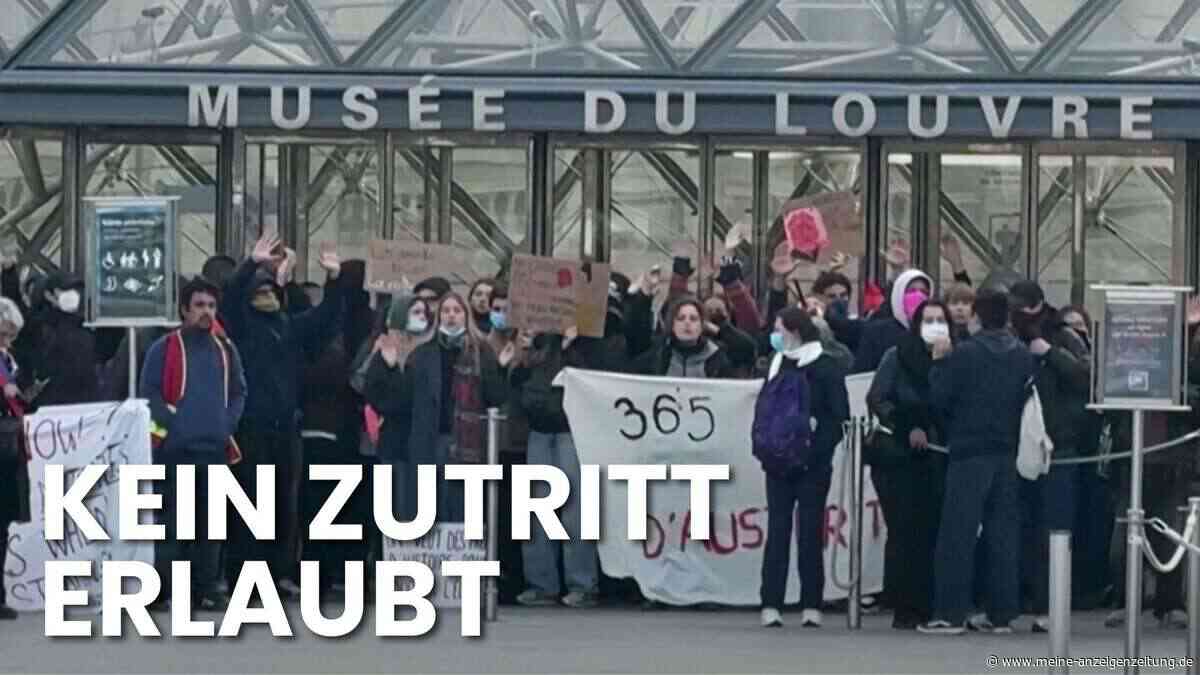 Studenten blockieren den Louvre – Museum schließt, riesige Menschenschlange