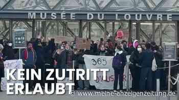 Studenten blockieren den Louvre – Museum schließt, riesige Menschenschlange