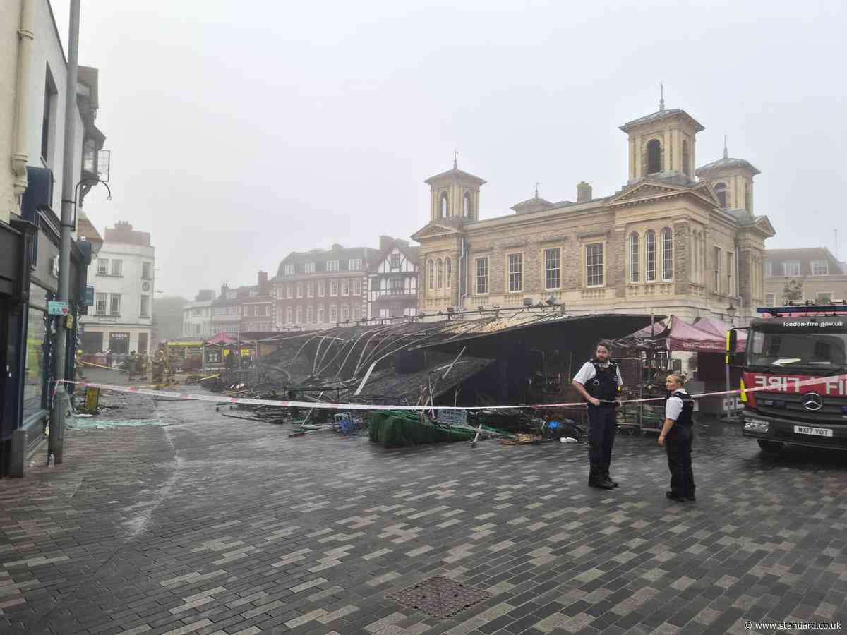 London market place 800 years old rises from the ashes after stalls destroyed by massive fire