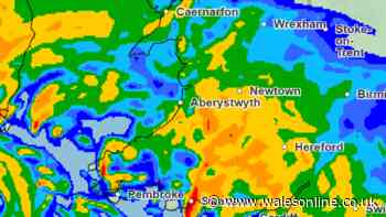 Met Office weather maps show Wales to be hit by a wall of rain