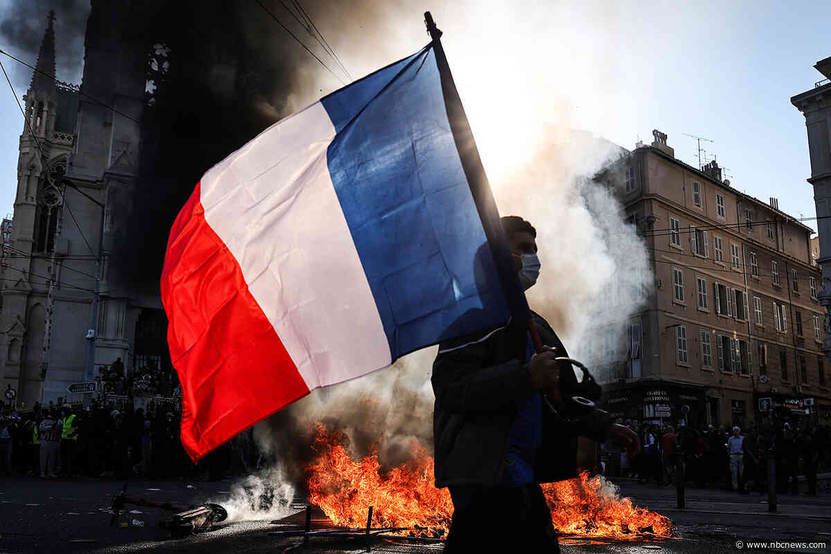 Dramatic images show violent unrest sweeping across France