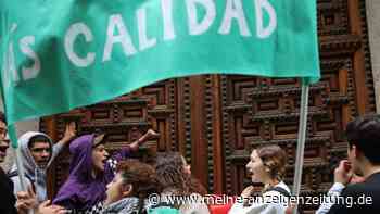 Polizei geht mit Schlagstöcken gegen Lehrer in Madrid vor