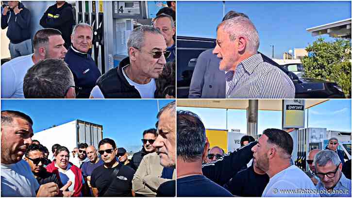 Caro carburante, Alemanno cacciato dal presidio di Cerignola: “Non fate passerelle sulla nostra pelle”