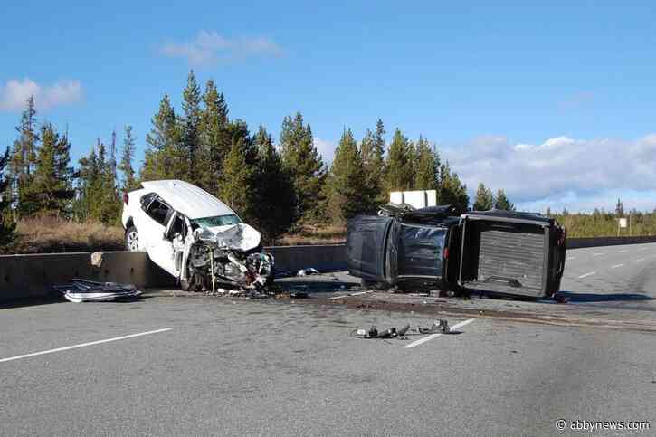 One dead, three seriously injured in head-on collision near Merritt