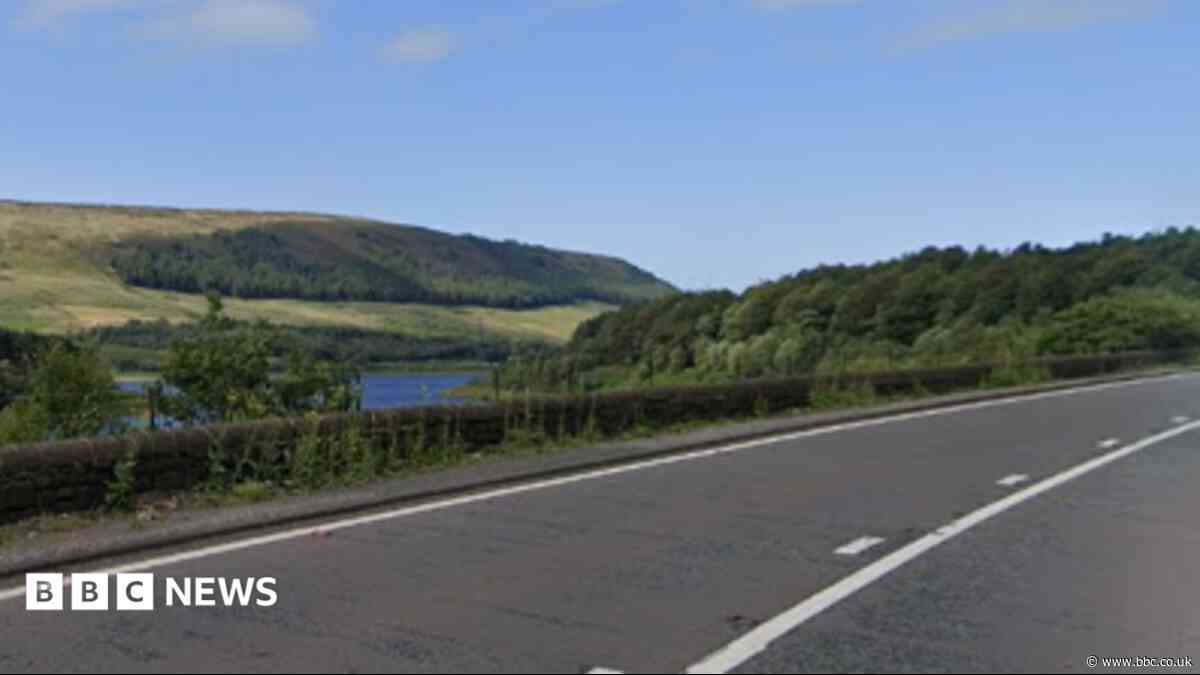 Main road closed after crash near reservoir