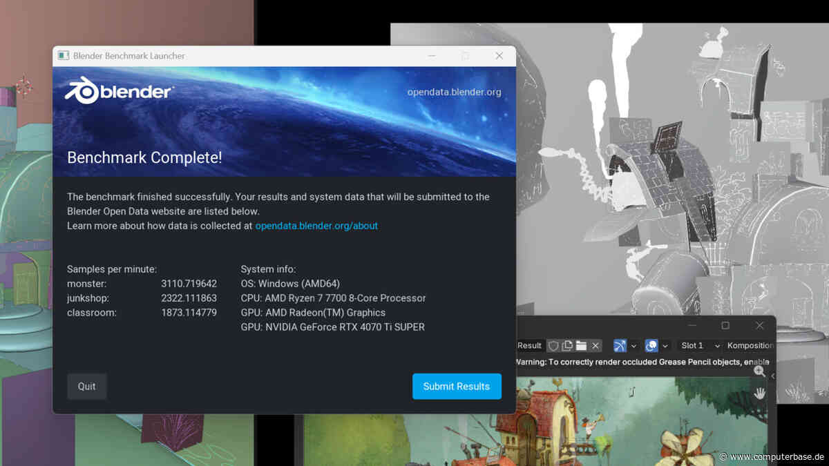Community-Benchmark: Ihr testet euer System in Blender Benchmark