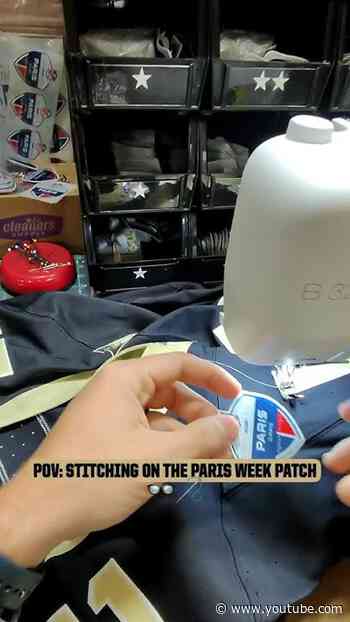 POV: Stitching on the Paris Week Patch #saints #nfl #shorts