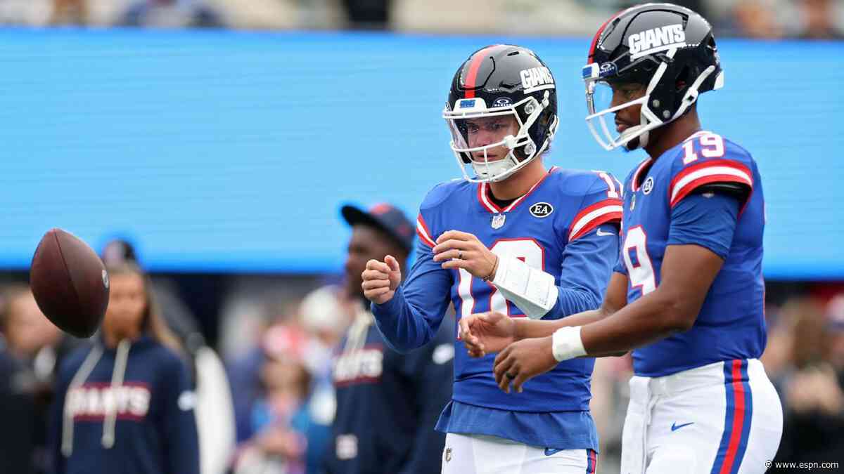 Harbaugh: Giants 'honing in on' QB decision for Sunday vs. Texans