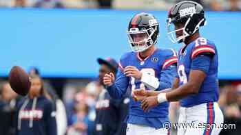 Harbaugh: Giants 'honing in on' QB decision for Sunday vs. Texans