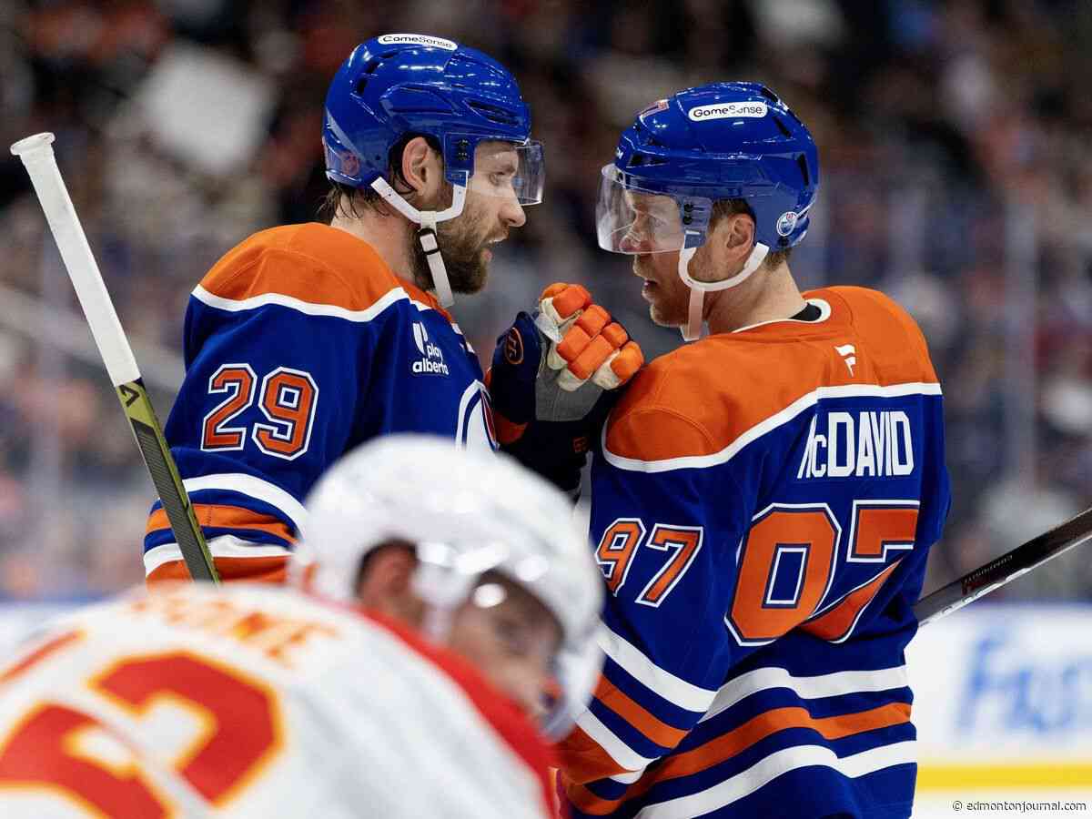 Babcock not about to separate McDavid and Draisaitl with Edmonton Oilers winning