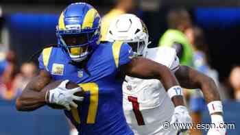 Banged-up Rams lose star WR Adams for 6-10 weeks, McVay says