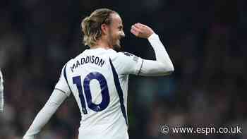 Tottenham vs. Coventry LIVE: Premier League reaction as Maddison returns to help Spurs win for first time this season