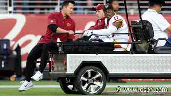 Commanders' McLaurin carted off with knee injury, ruled out for MNF