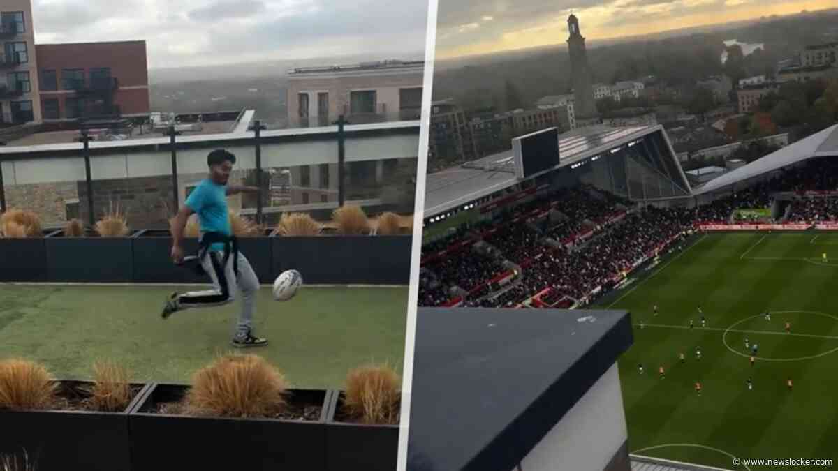 Brentford doet aangifte tegen man die rugbybal het stadion in trapt