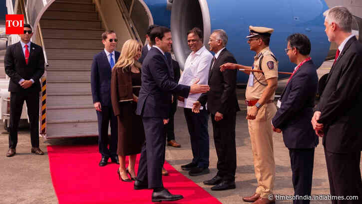 Rubio lands in Mumbai for 3-day India visit, Jaishankar talks and Jamnagar trip on agenda